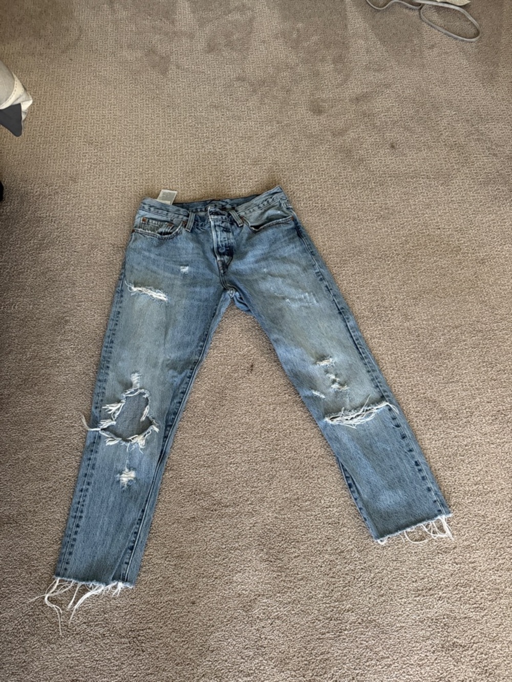 Distressed Levi’s Blue Denim Jeans